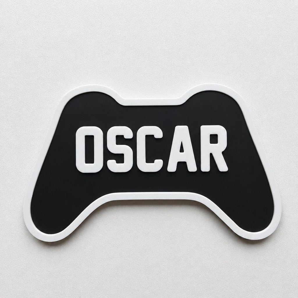 Personalised Kids Name Door Sign Custom Games Console Controller Boys Bedroom