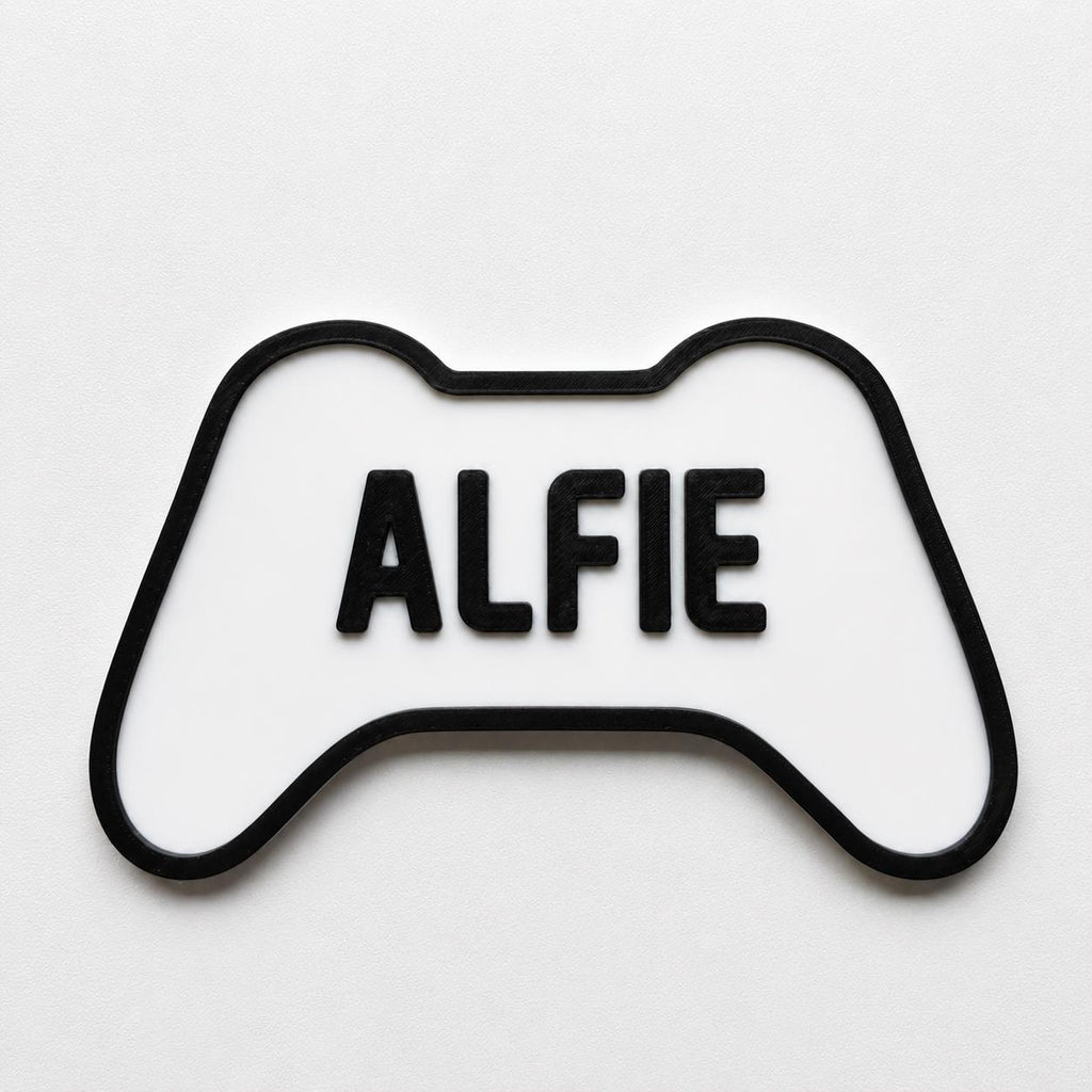 Personalised Kids Name Door Sign Custom Games Console Controller Boys Bedroom