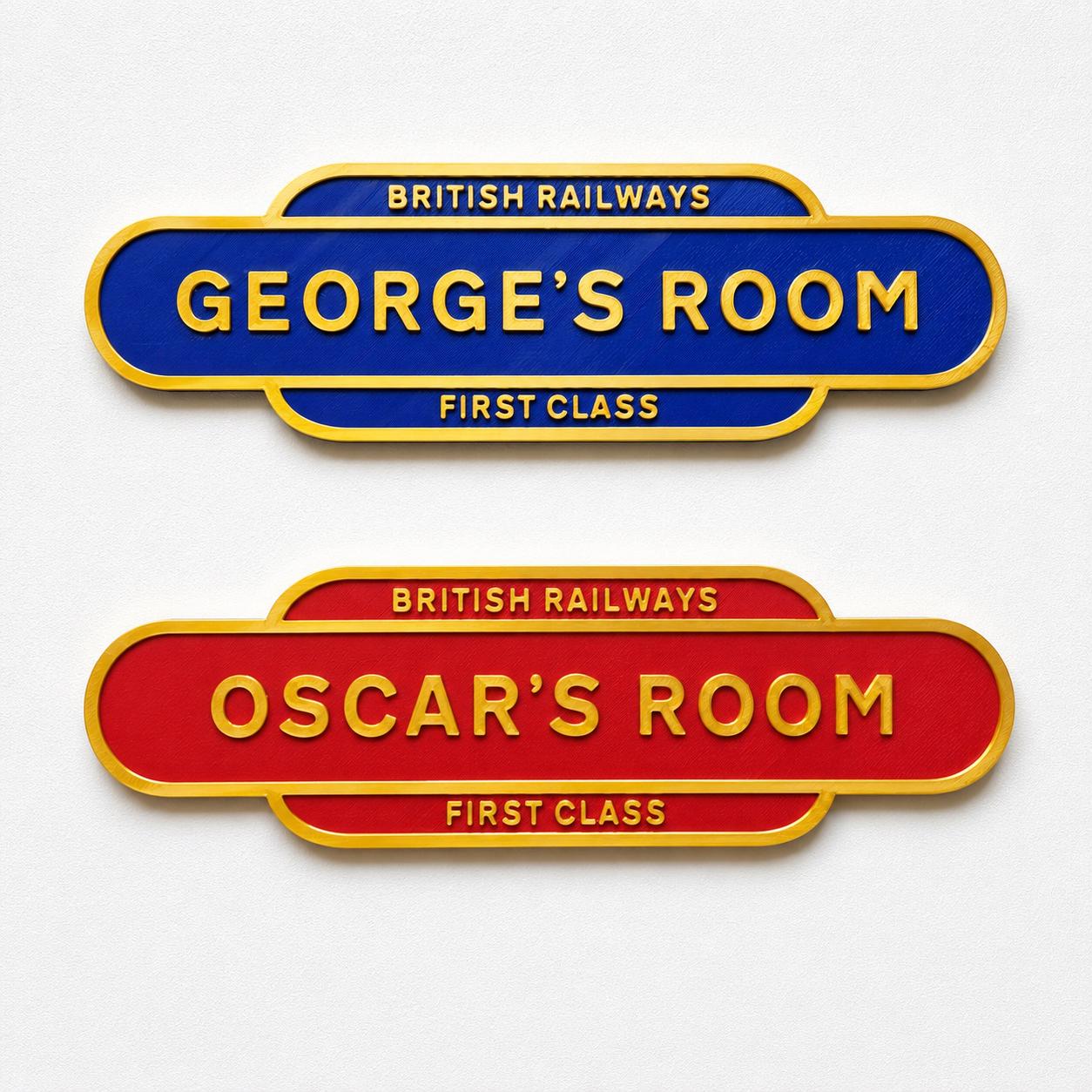 Personalised Name British Railways Train Door Sign Boys Bedroom Decoration Plate