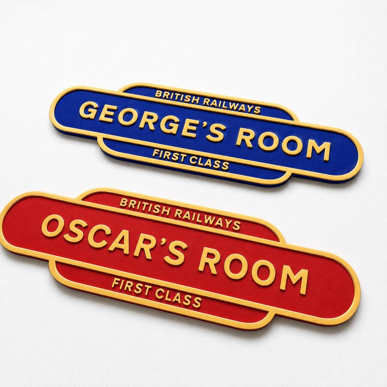 Personalised Name British Railways Train Door Sign Boys Bedroom Decoration Plate
