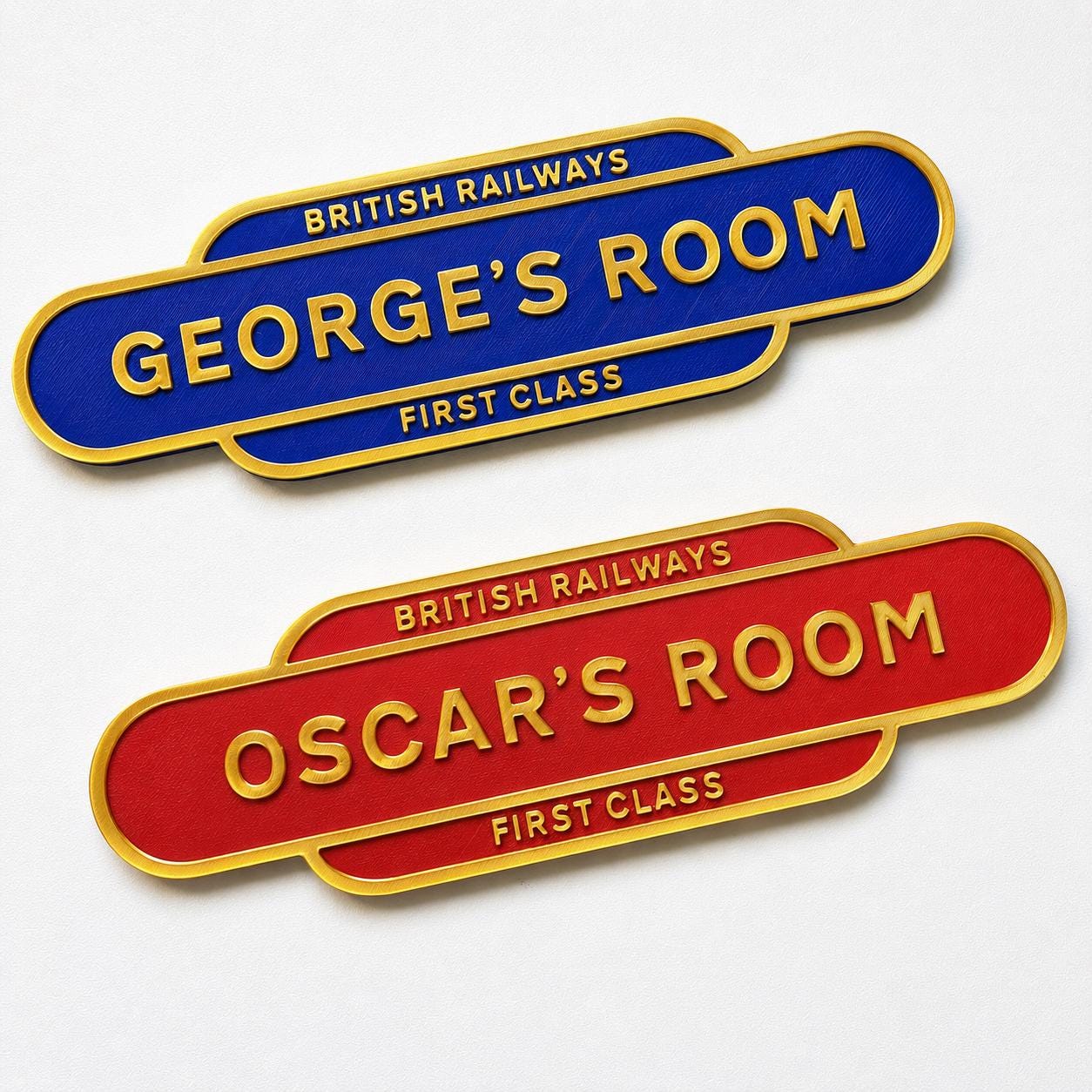 Personalised Name British Railways Train Door Sign Boys Bedroom Decoration Plate