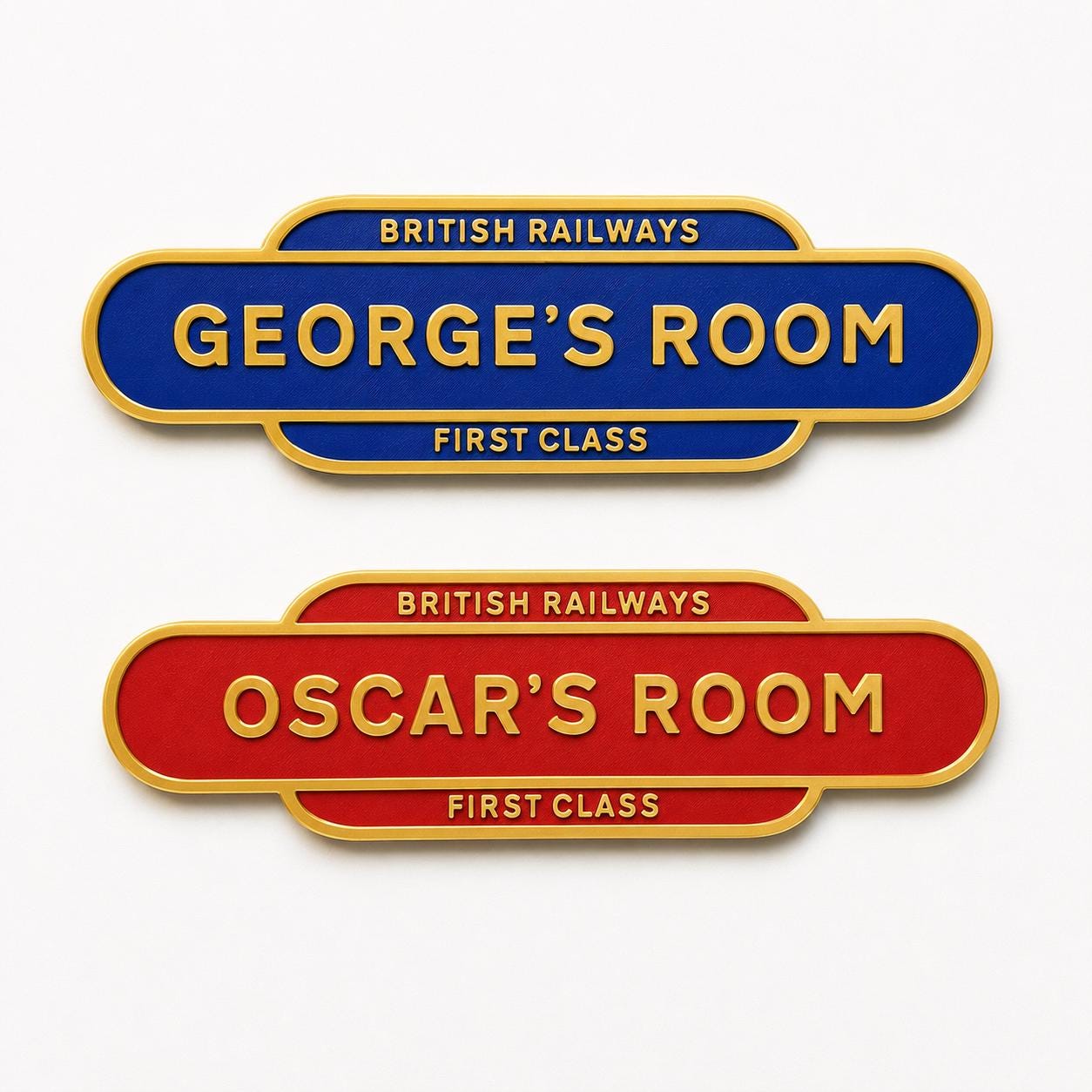 Personalised Name British Railways Train Door Sign Boys Bedroom Decoration Plate