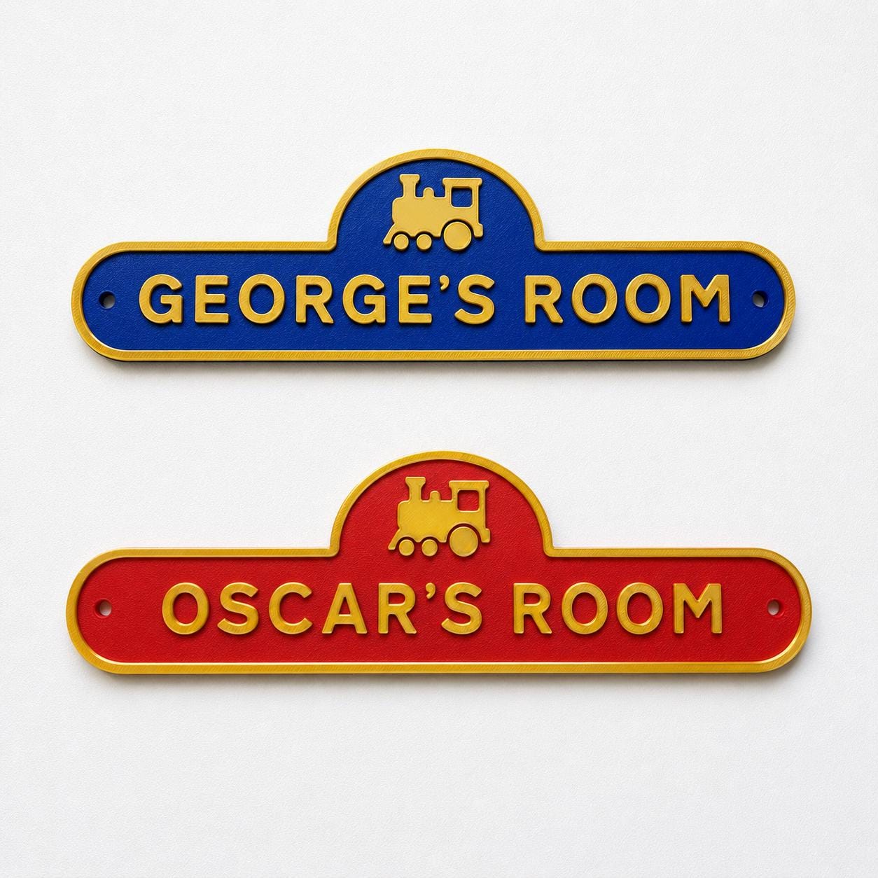 Personalised Kids Name Train Door Sign – Custom Boys Bedroom Decoration Plate