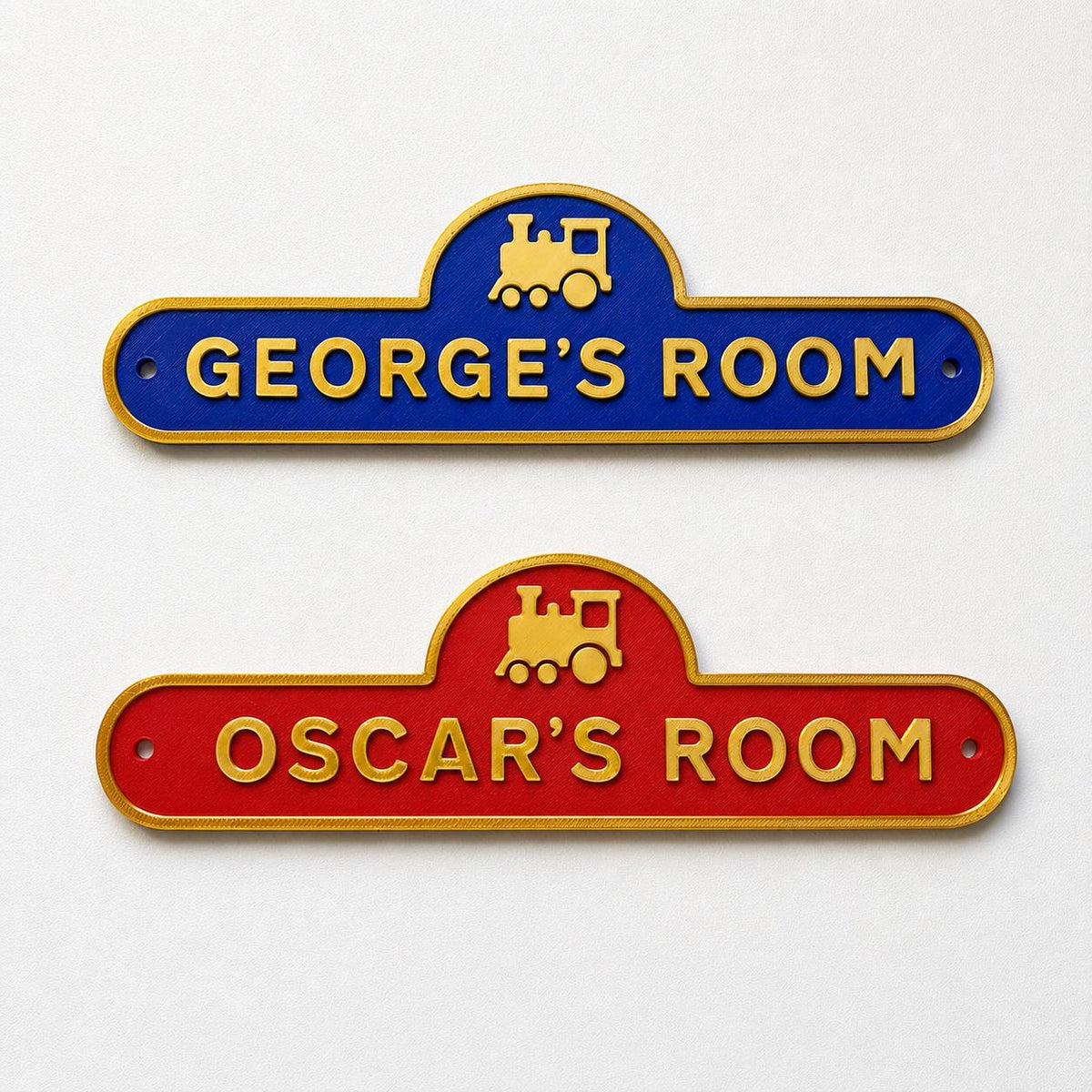 Personalised Kids Name Train Door Sign – Custom Boys Bedroom Decoration Plate