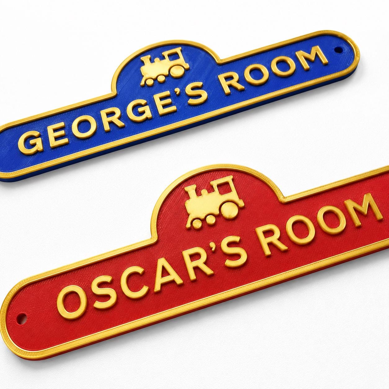 Personalised Kids Name Train Door Sign – Custom Boys Bedroom Decoration Plate