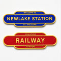 Personalised Text Railway Sign Man Cave Workshop Garage Shed Model Train Plaque