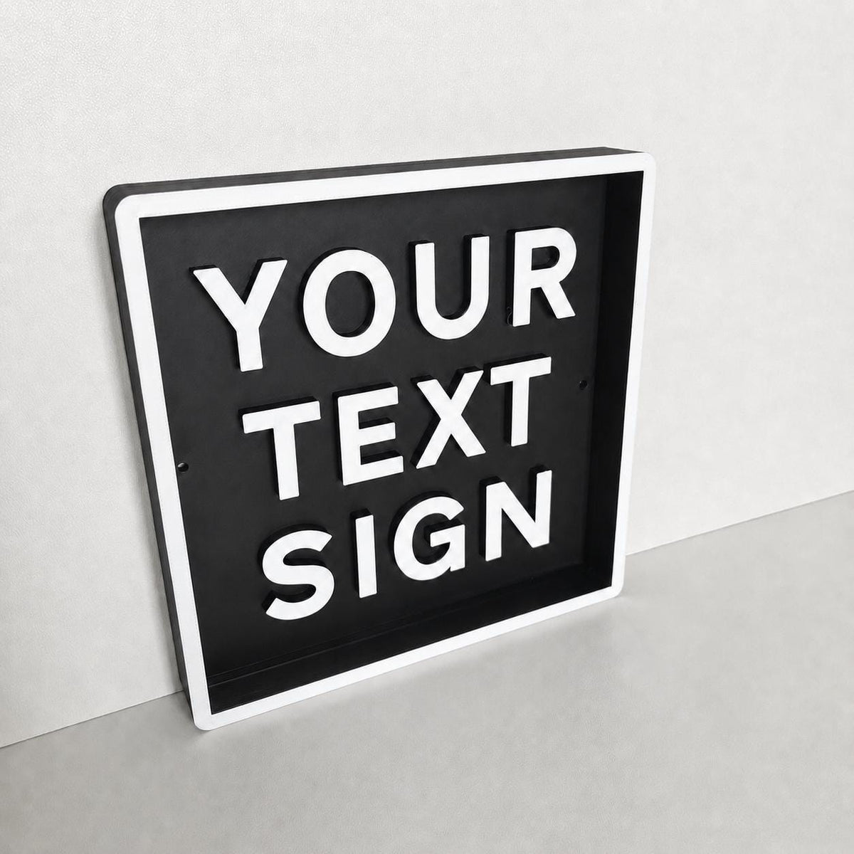 Personalised Text Box Sign – Custom Freestanding/Wall Mounted House Decoration
