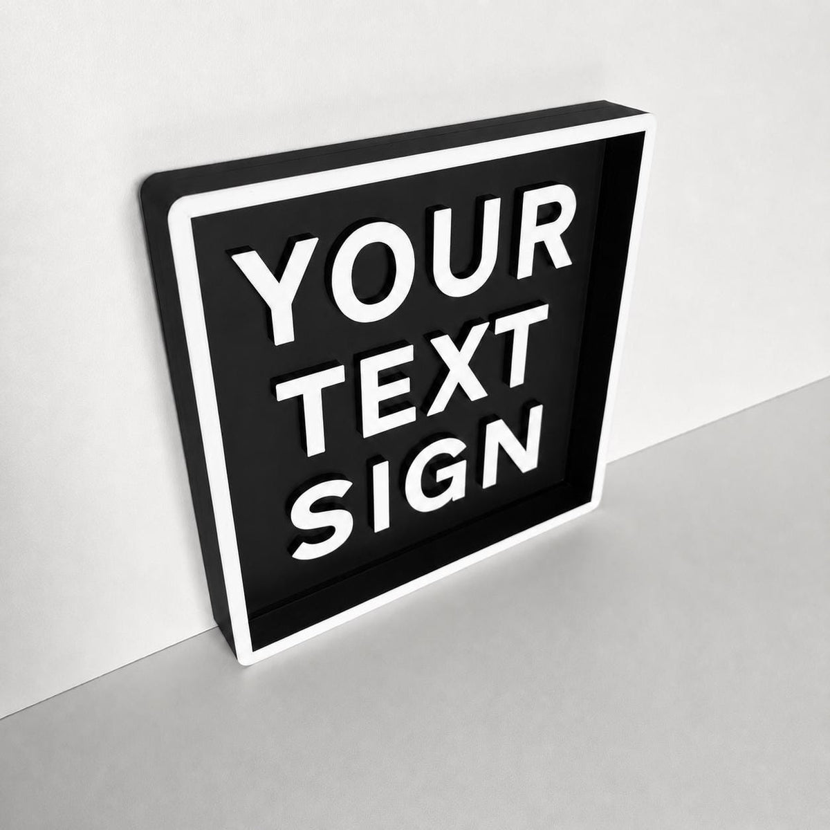 Personalised Text Box Sign – Custom Freestanding/Wall Mounted House Decoration