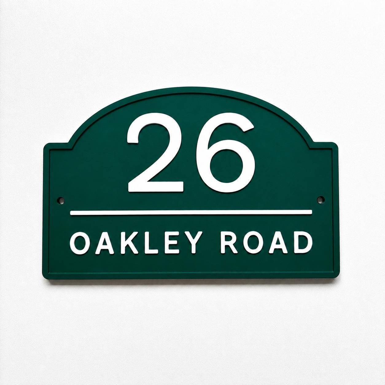 Personalised House Number Sign Modern Custom Street Name Text Plaque Wall Plate
