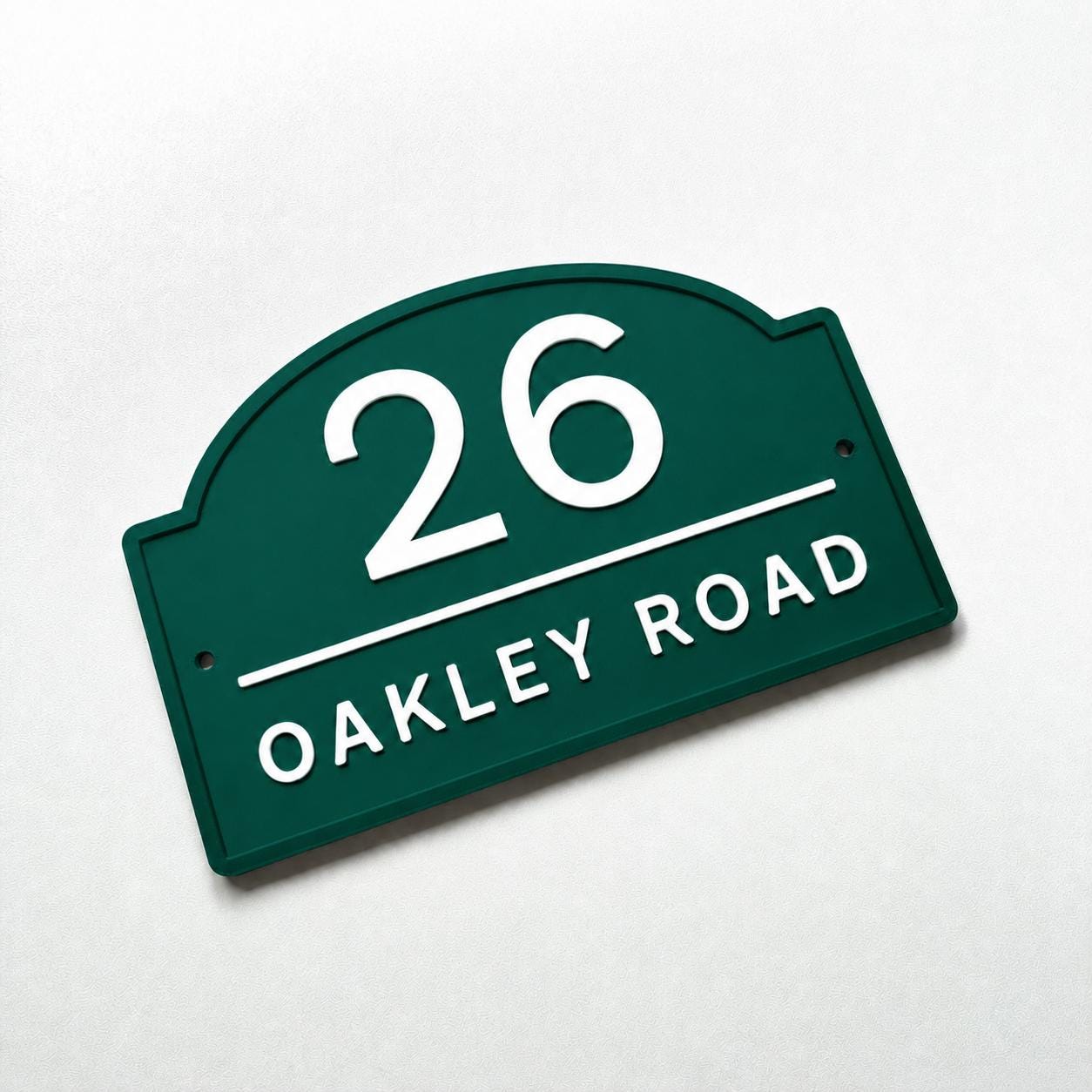 Personalised House Number Sign Modern Custom Street Name Text Plaque Wall Plate
