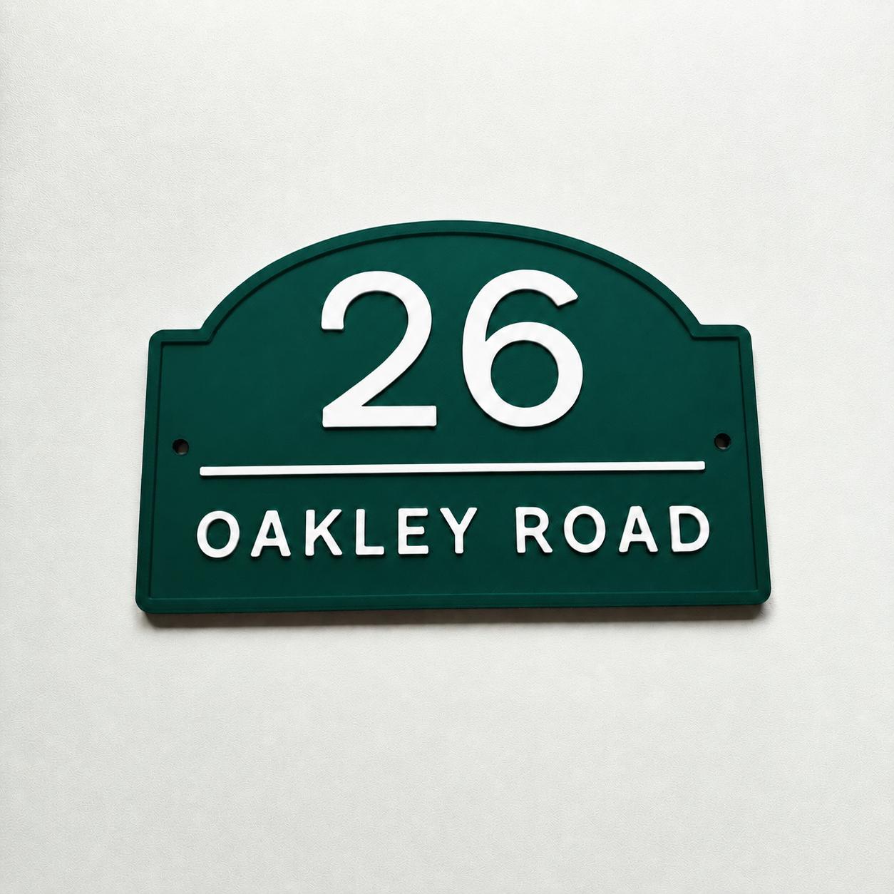 Personalised House Number Sign Modern Custom Street Name Text Plaque Wall Plate