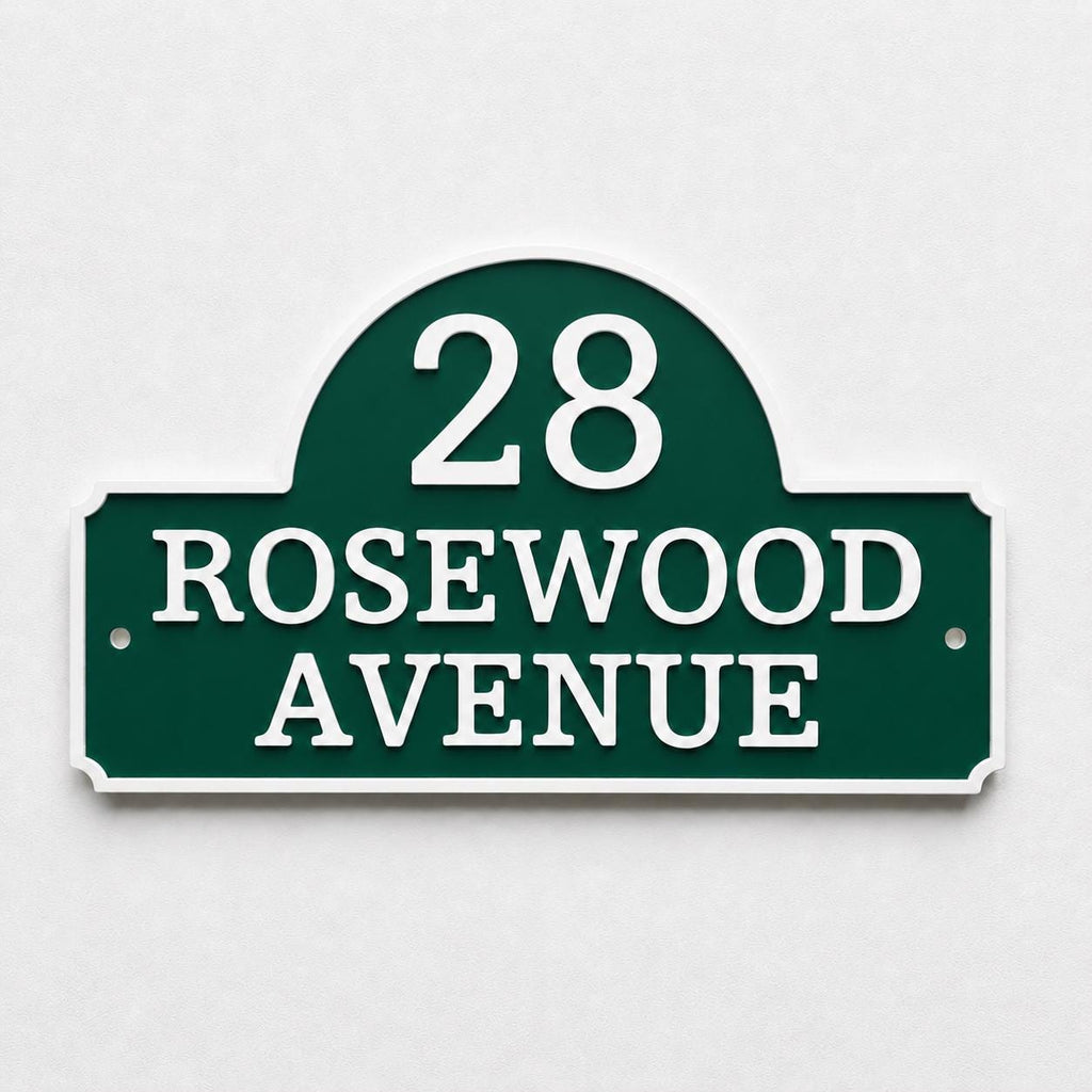 Personalised House Number Sign Custom Street Name Text Plaque Garden Wall Plate