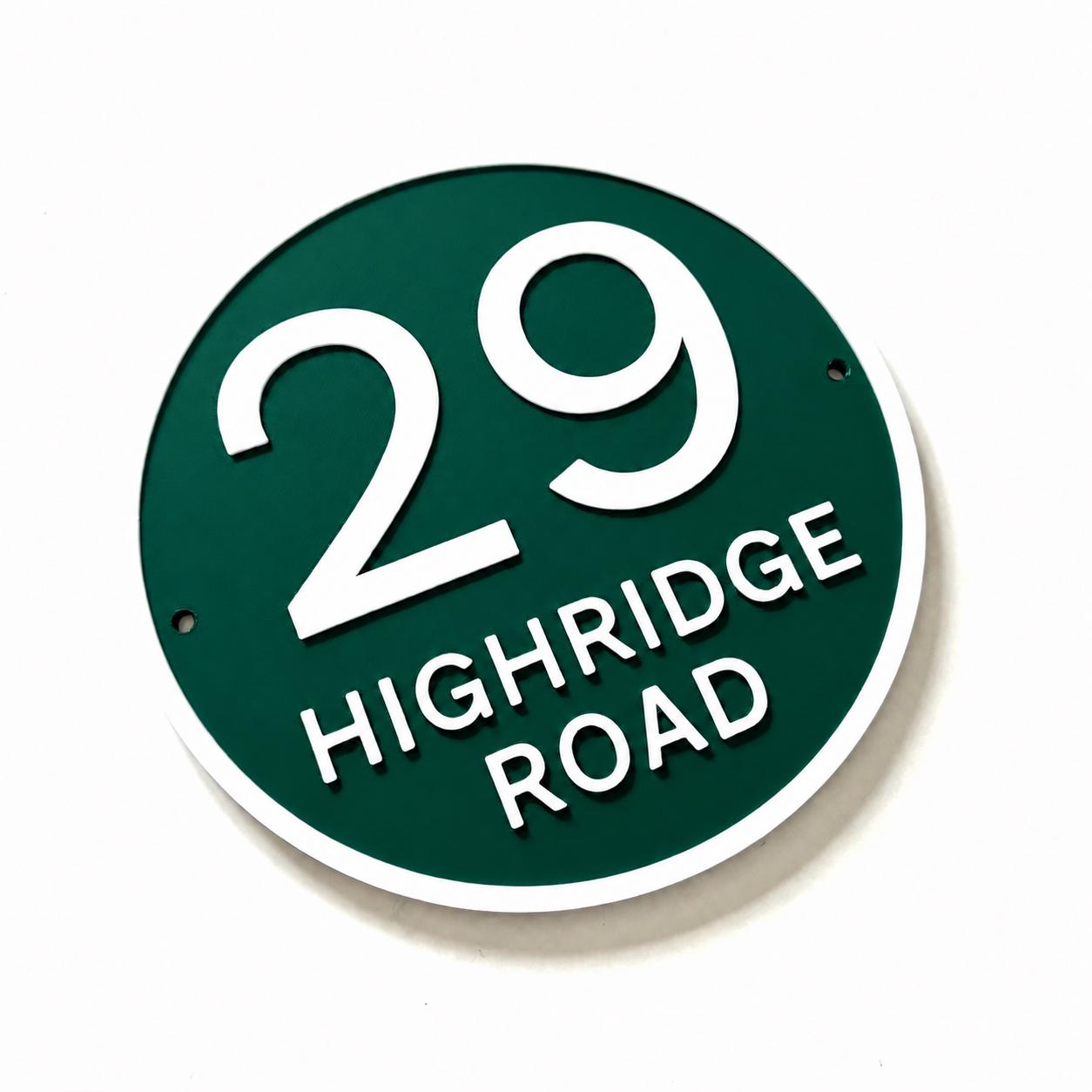 Personalised House Number Sign Custom Street Name Text Plaque Garden Wall Plate