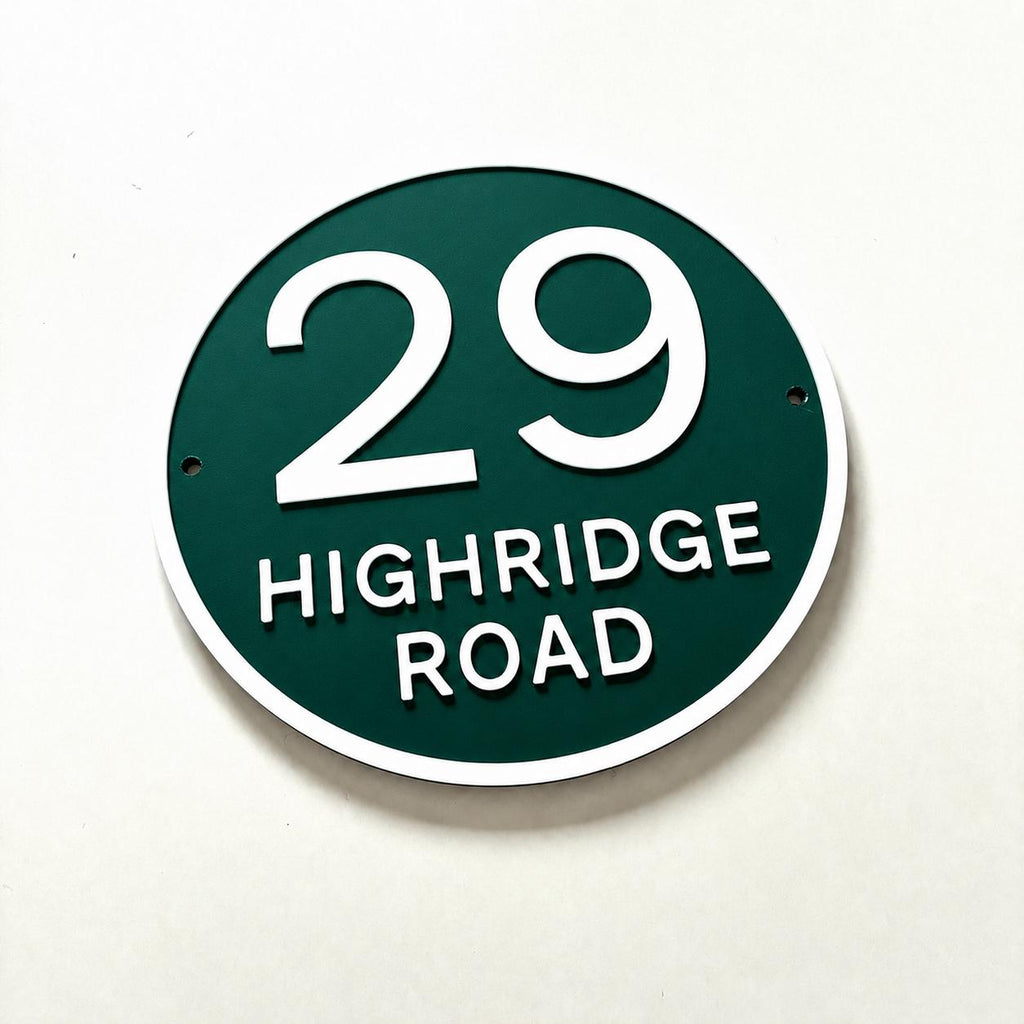Personalised House Number Sign Custom Street Name Text Plaque Garden Wall Plate