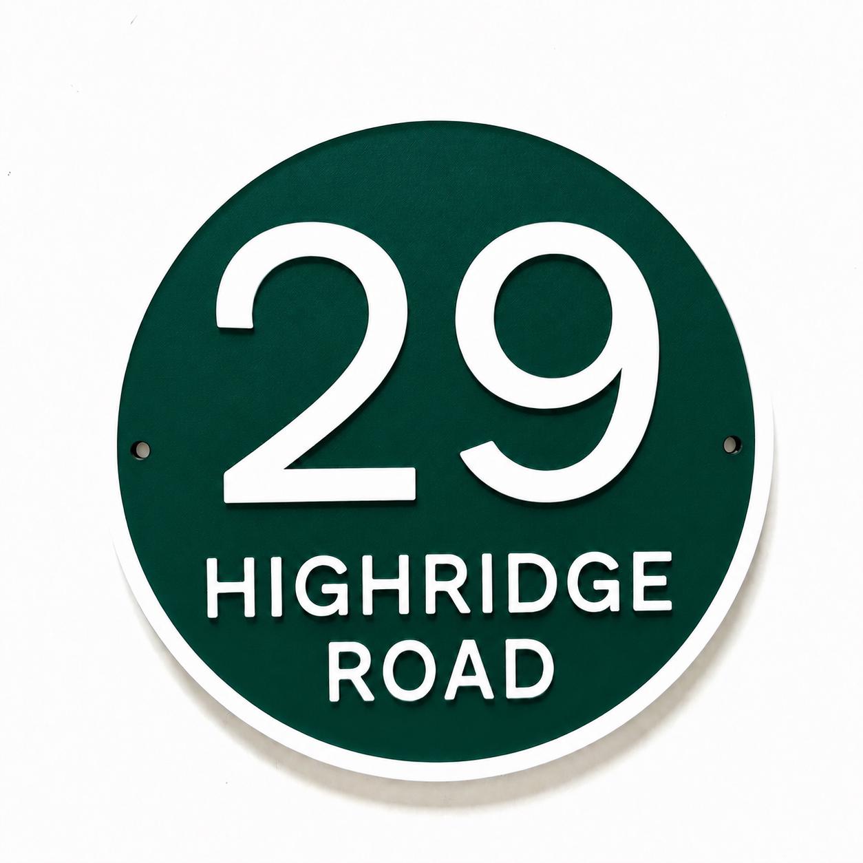 Personalised House Number Sign Custom Street Name Text Plaque Garden Wall Plate