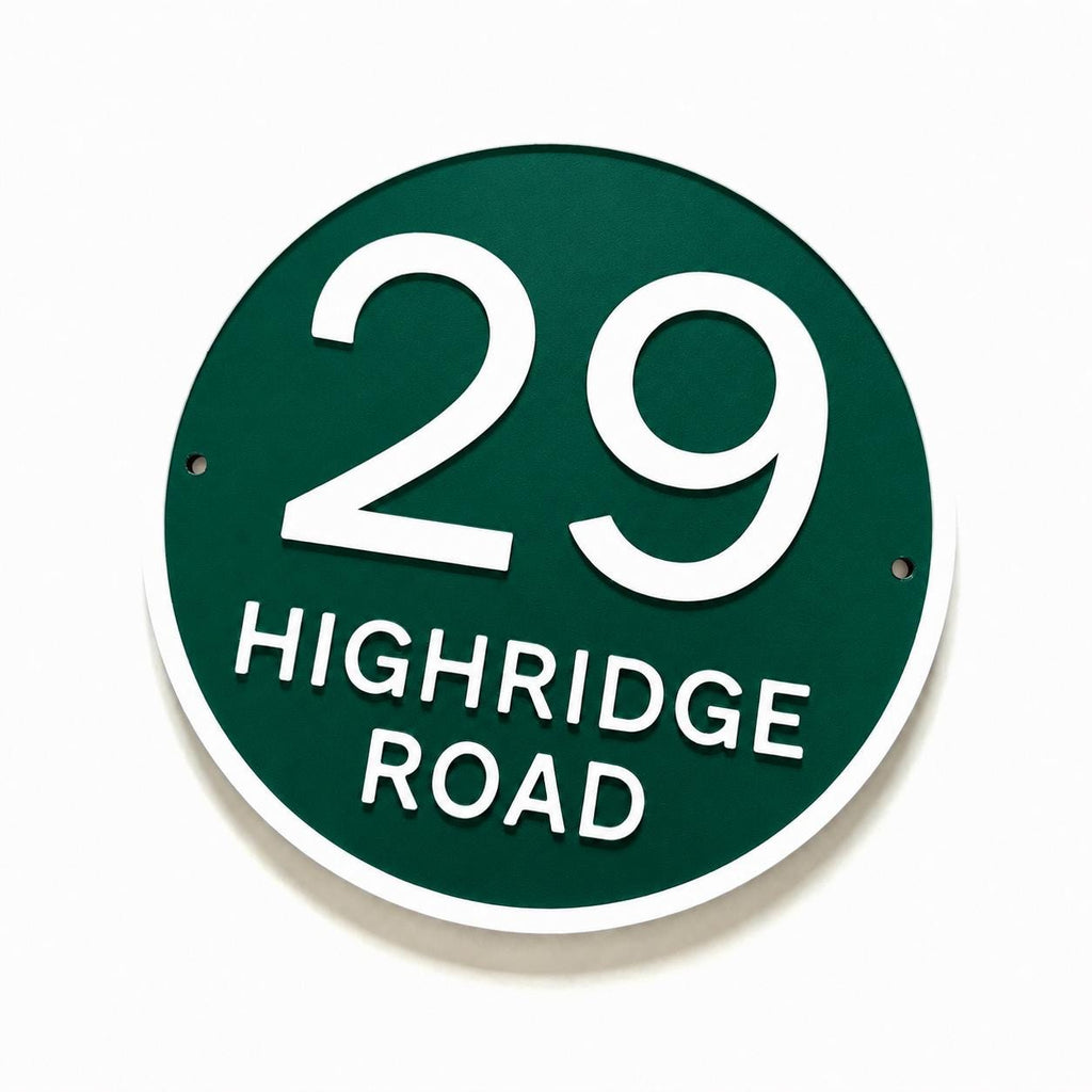 Personalised House Number Sign Custom Street Name Text Plaque Garden Wall Plate