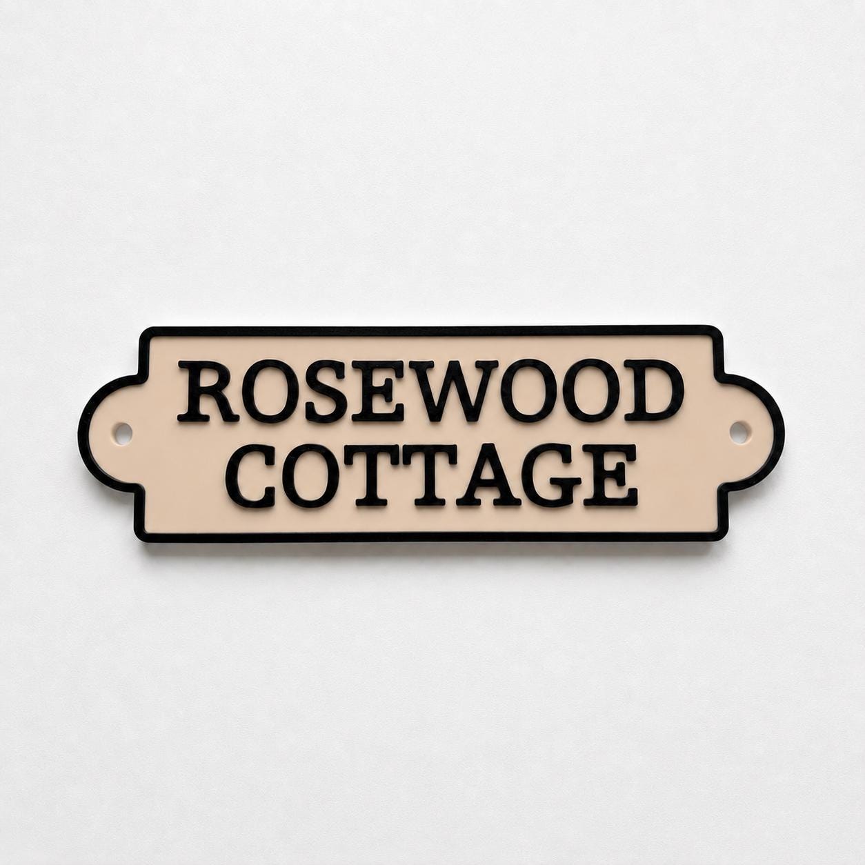 Personalised Text Sign Custom House Name Plaque Garden Wall Plate Memorial Bench