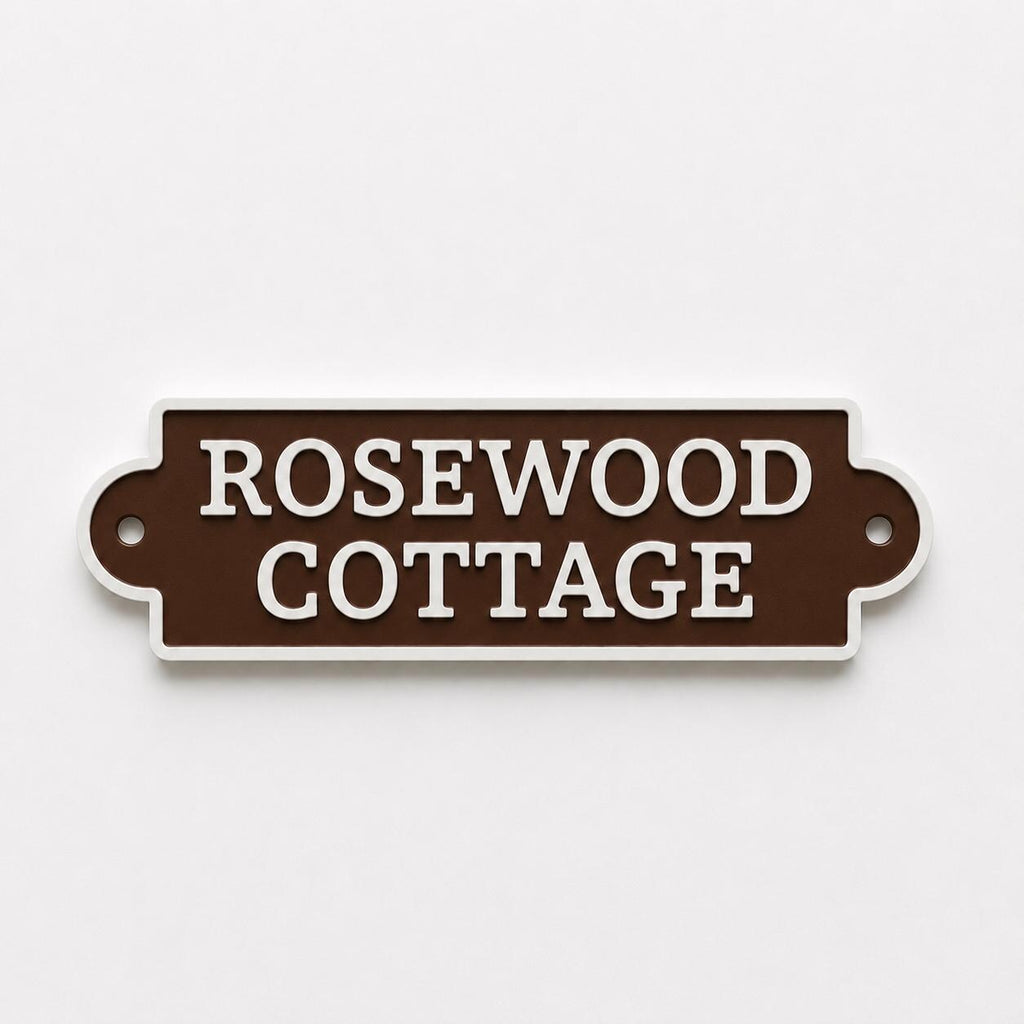 Personalised Text Sign Custom House Name Plaque Garden Wall Plate Memorial Bench