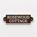 Personalised Text Sign Custom House Name Plaque Garden Wall Plate Memorial Bench