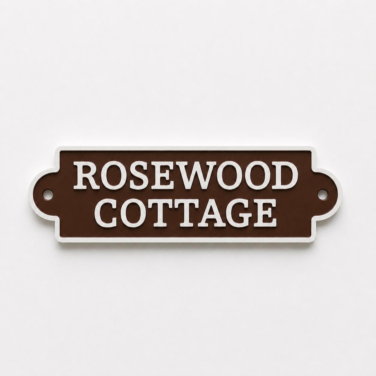 Personalised Text Sign Custom House Name Plaque Garden Wall Plate Memorial Bench