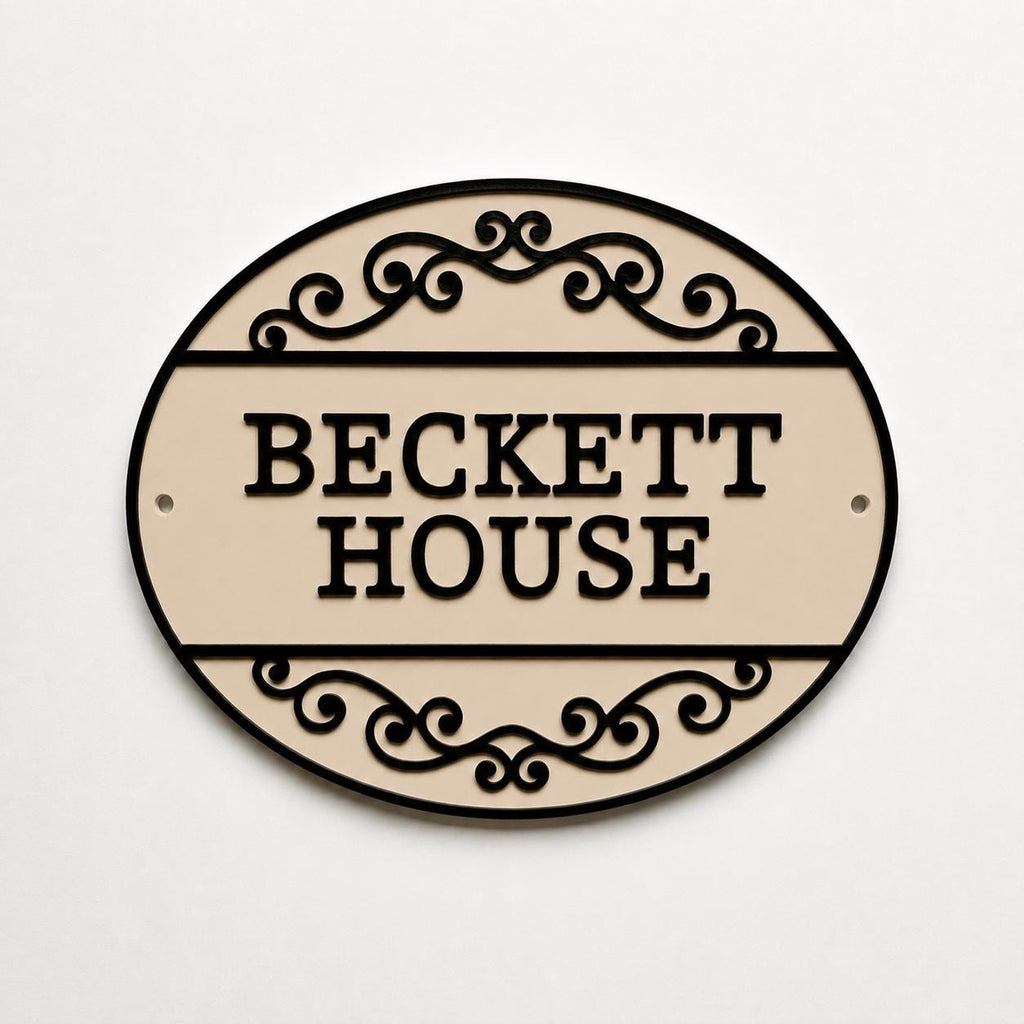 Personalised Text Sign Custom House Name Plaque Garden Wall Plate Memorial Bench