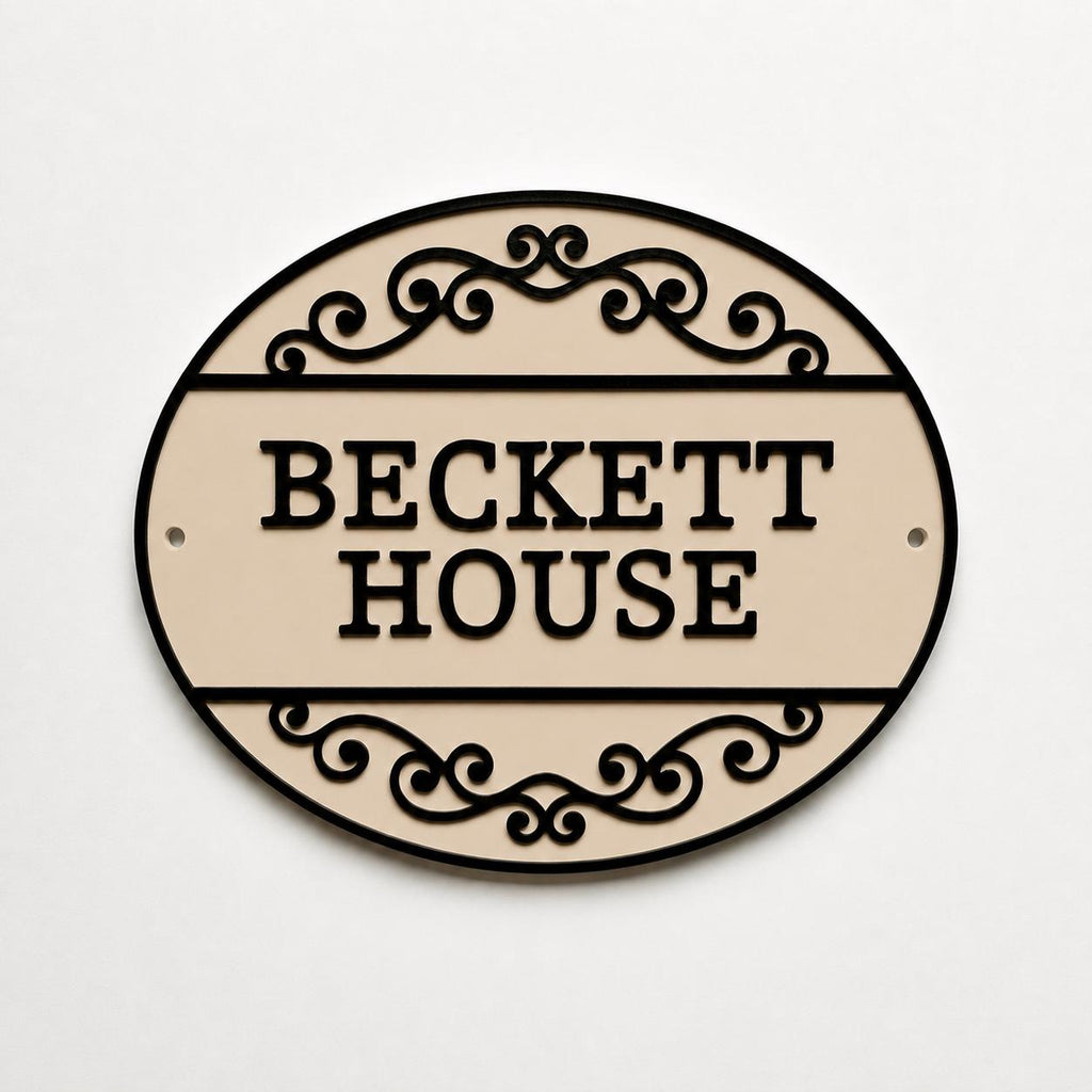 Personalised Text Sign Custom House Name Plaque Garden Wall Plate Memorial Bench