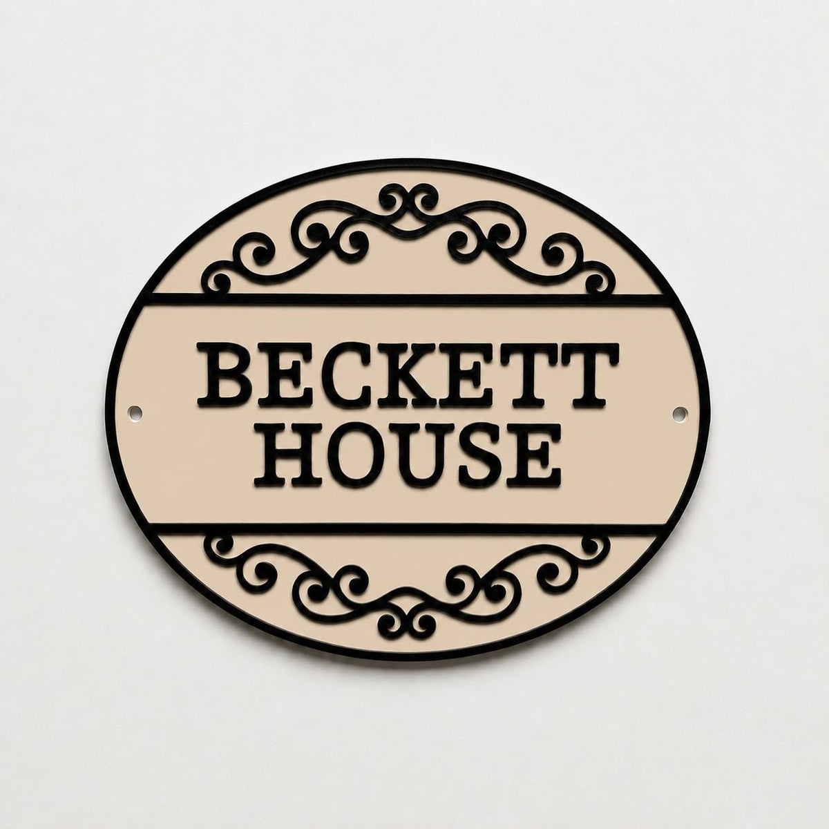 Personalised Text Sign Custom House Name Plaque Garden Wall Plate Memorial Bench