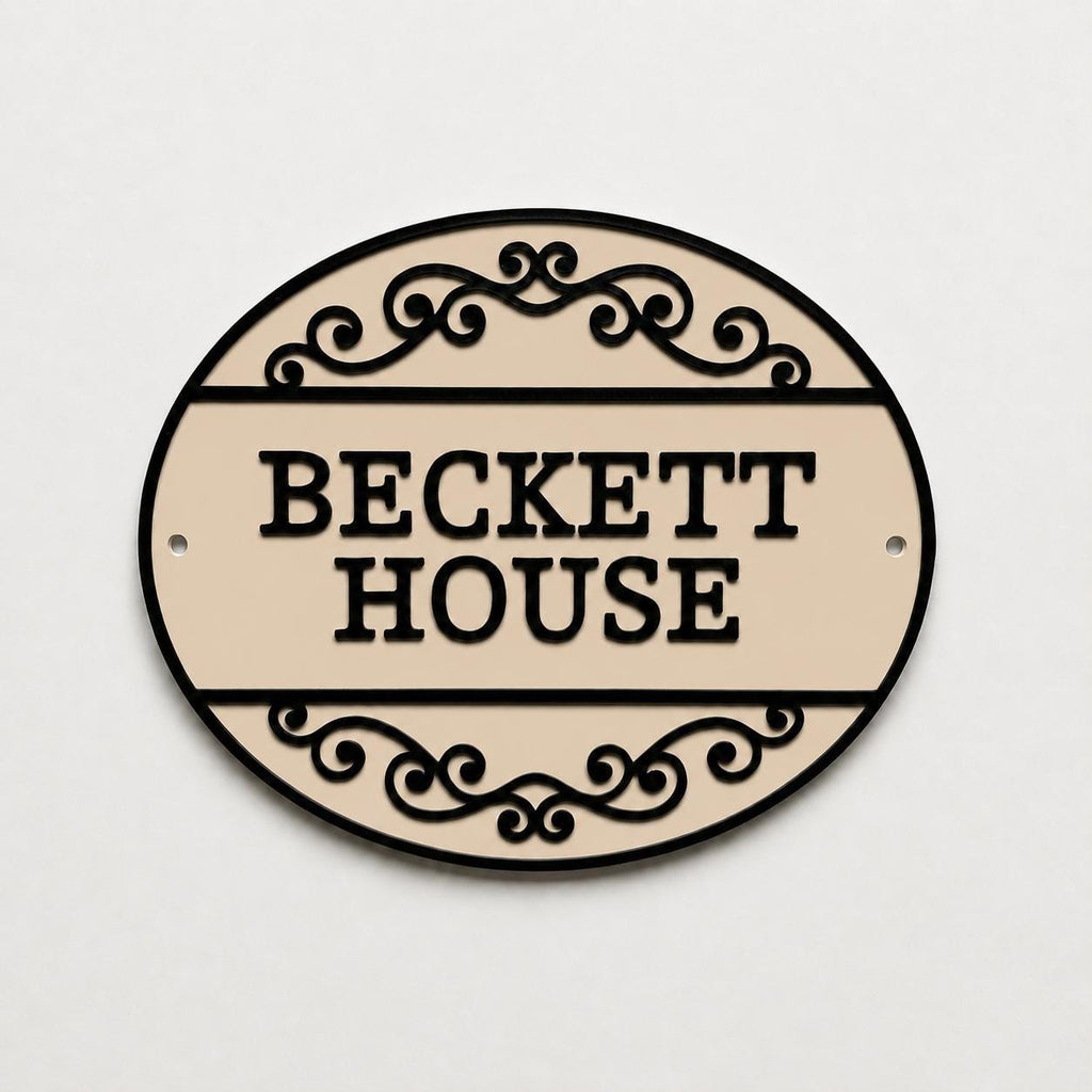 Personalised Text Sign Custom House Name Plaque Garden Wall Plate Memorial Bench