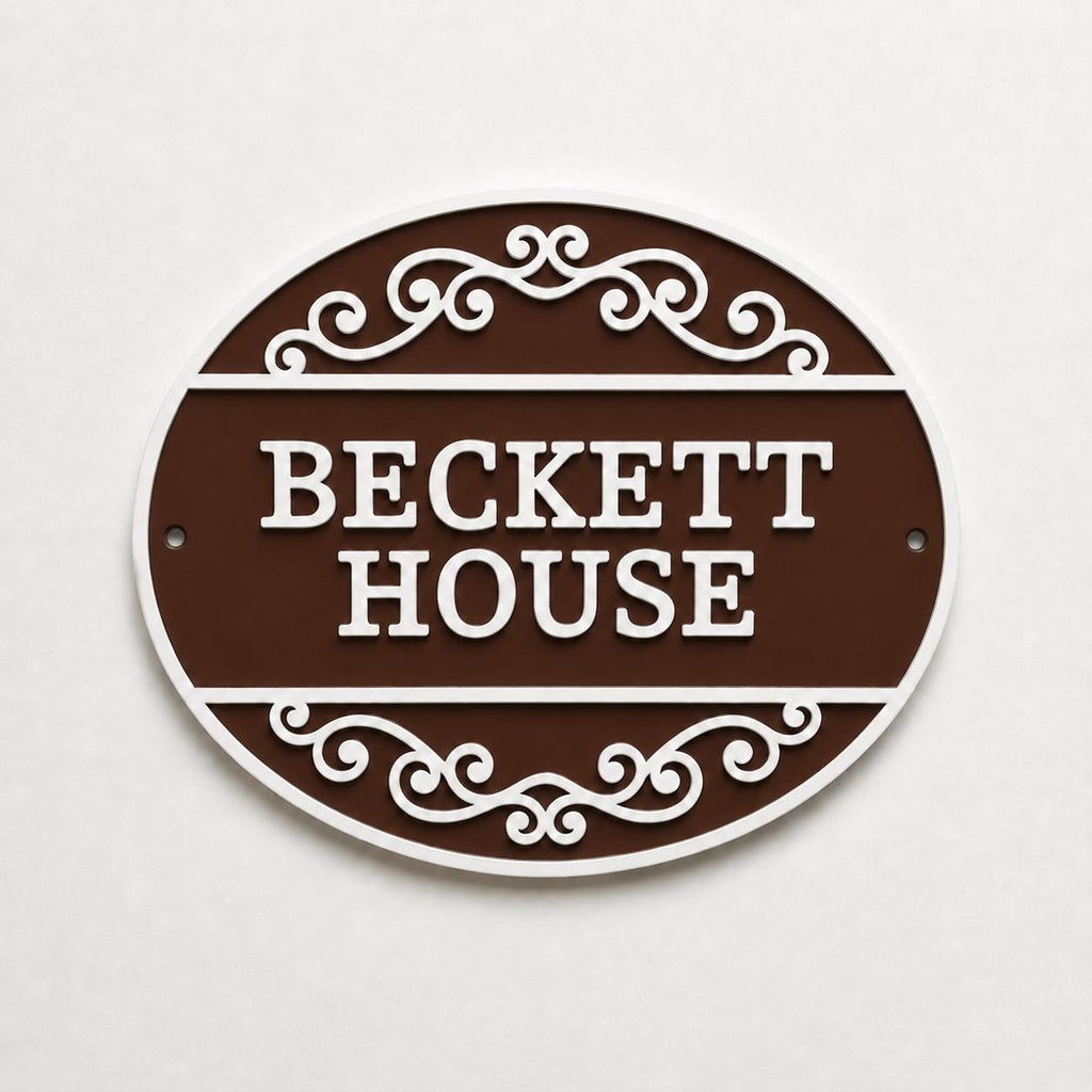 Personalised Text Sign Custom House Name Plaque Garden Wall Plate Memorial Bench