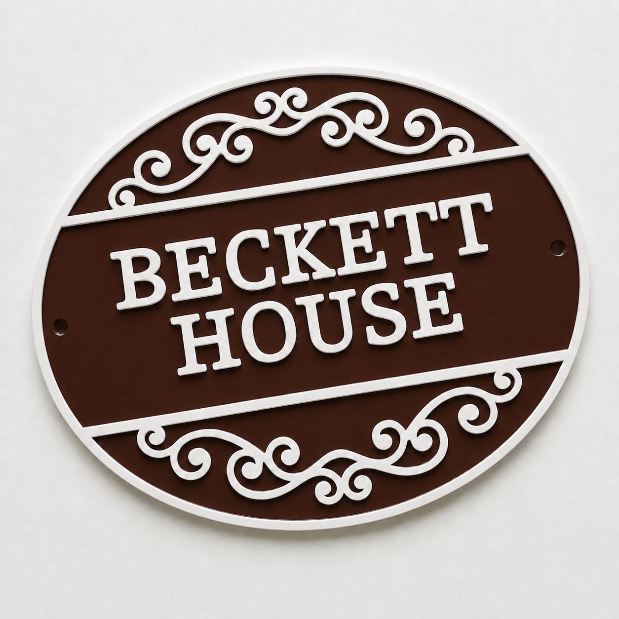 Personalised Text Sign Custom House Name Plaque Garden Wall Plate Memorial Bench