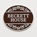 Personalised Text Sign Custom House Name Plaque Garden Wall Plate Memorial Bench