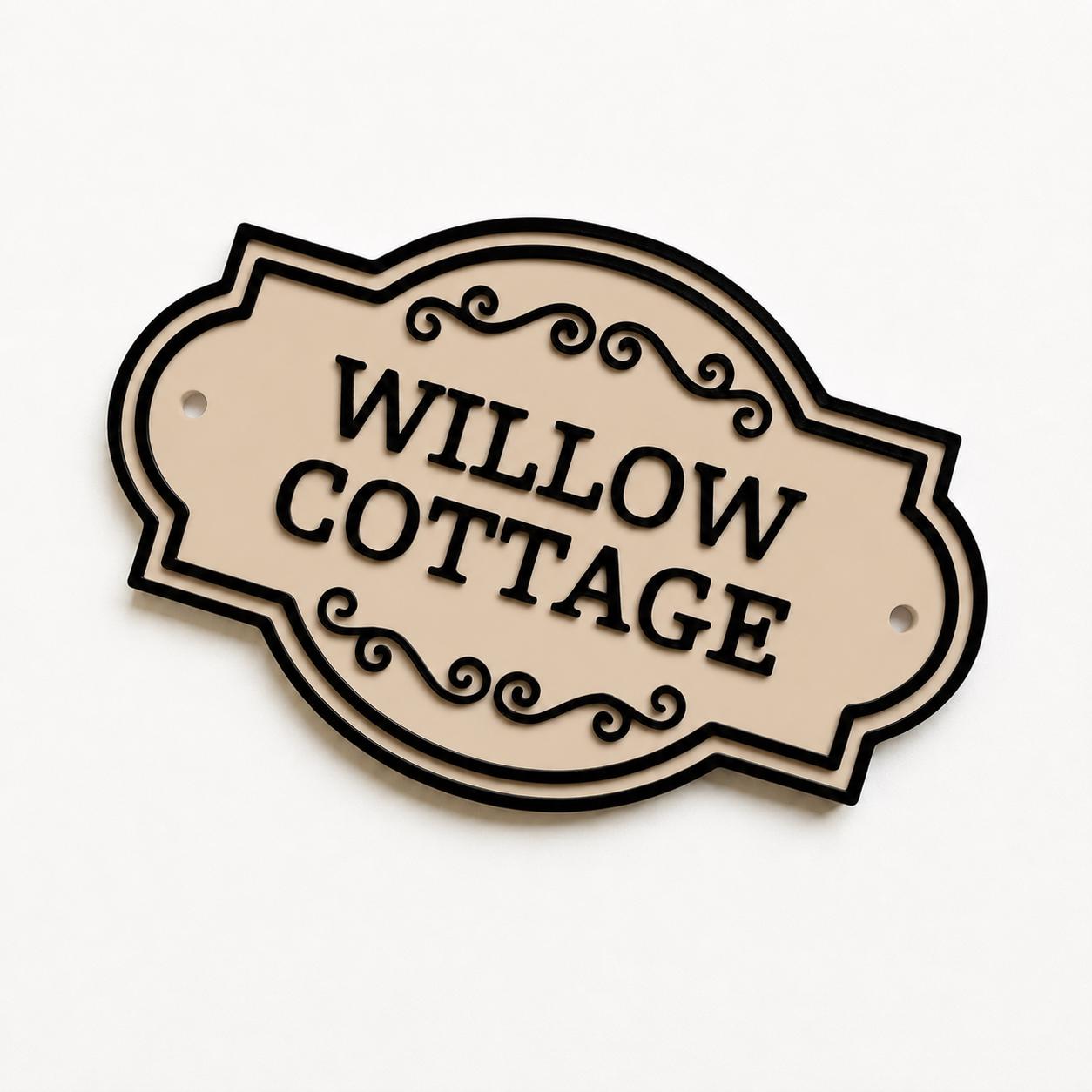 Personalised Text Sign Custom House Name Plaque Garden Wall Plate Memorial Bench