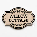 Personalised Text Sign Custom House Name Plaque Garden Wall Plate Memorial Bench