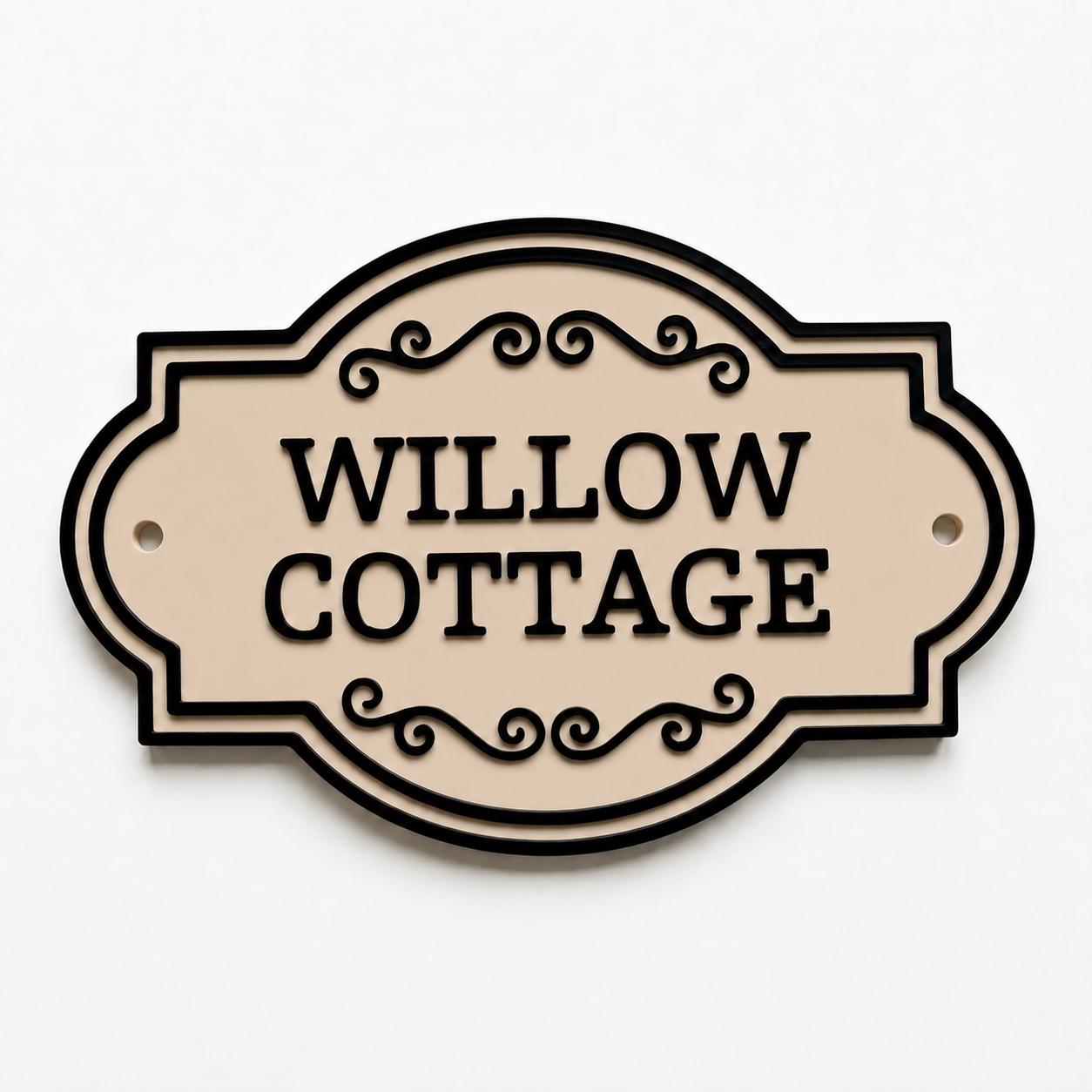 Personalised Text Sign Custom House Name Plaque Garden Wall Plate Memorial Bench
