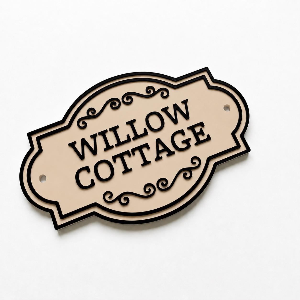 Personalised Text Sign Custom House Name Plaque Garden Wall Plate Memorial Bench