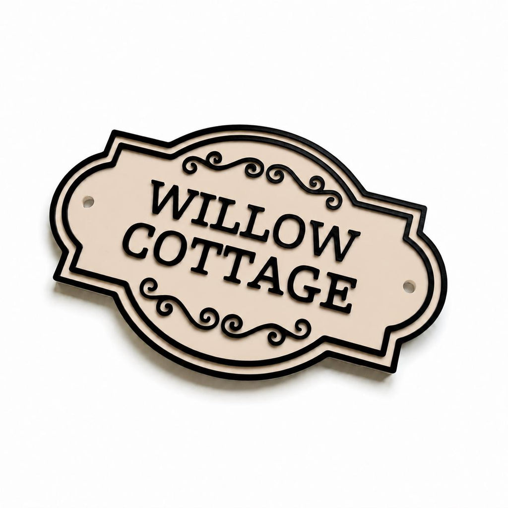 Personalised Text Sign Custom House Name Plaque Garden Wall Plate Memorial Bench