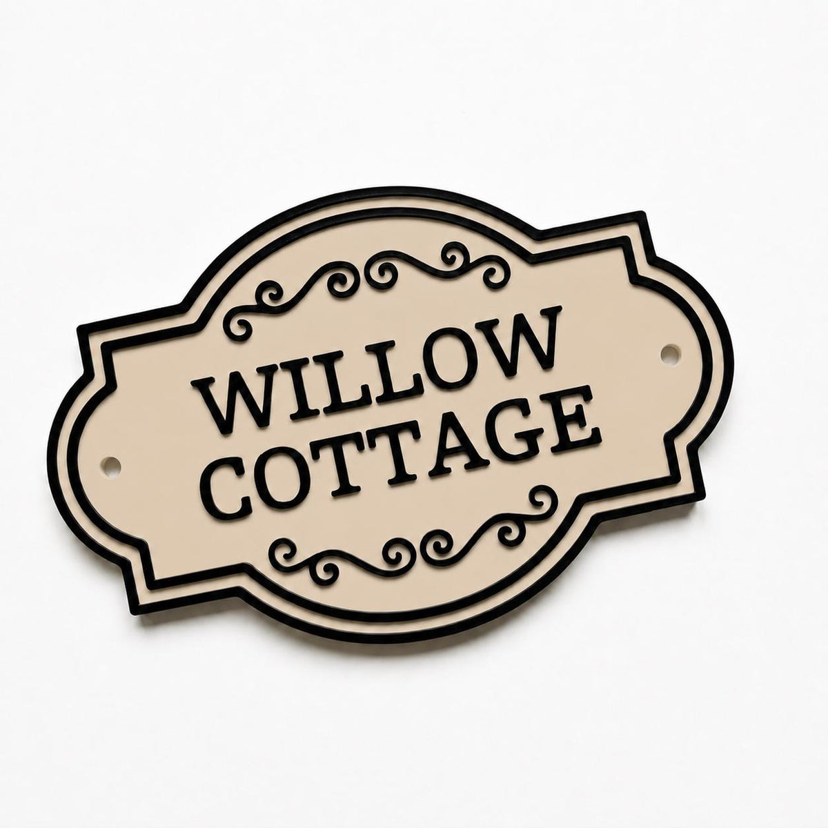 Personalised Text Sign Custom House Name Plaque Garden Wall Plate Memorial Bench