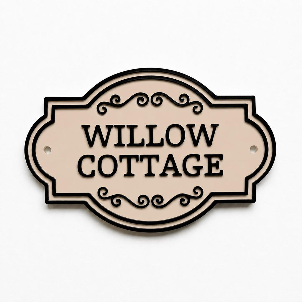 Personalised Text Sign Custom House Name Plaque Garden Wall Plate Memorial Bench