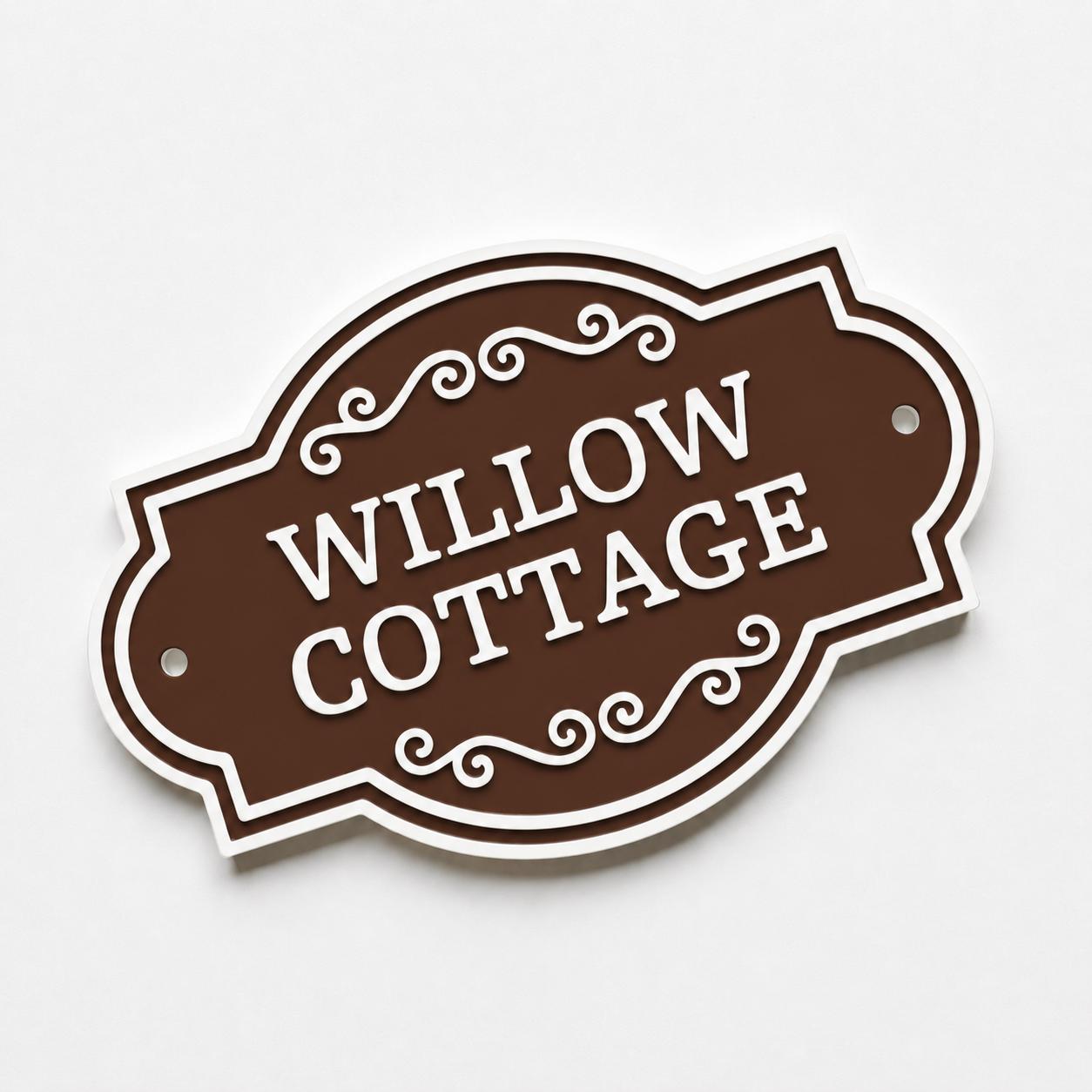 Personalised Text Sign Custom House Name Plaque Garden Wall Plate Memorial Bench