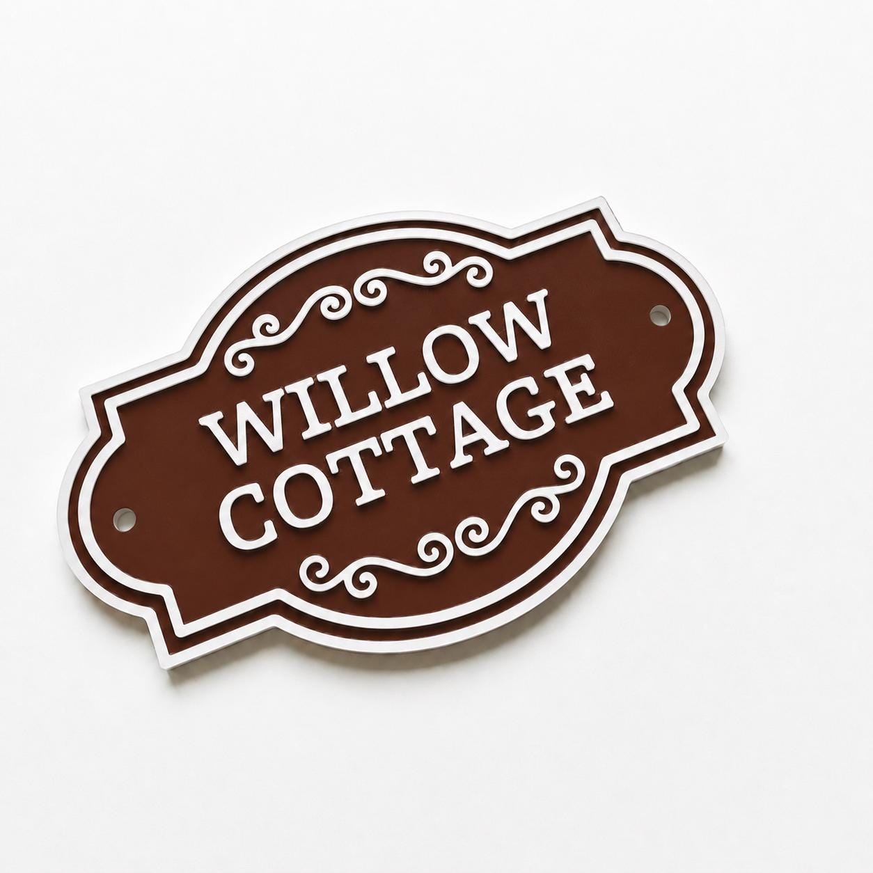 Personalised Text Sign Custom House Name Plaque Garden Wall Plate Memorial Bench