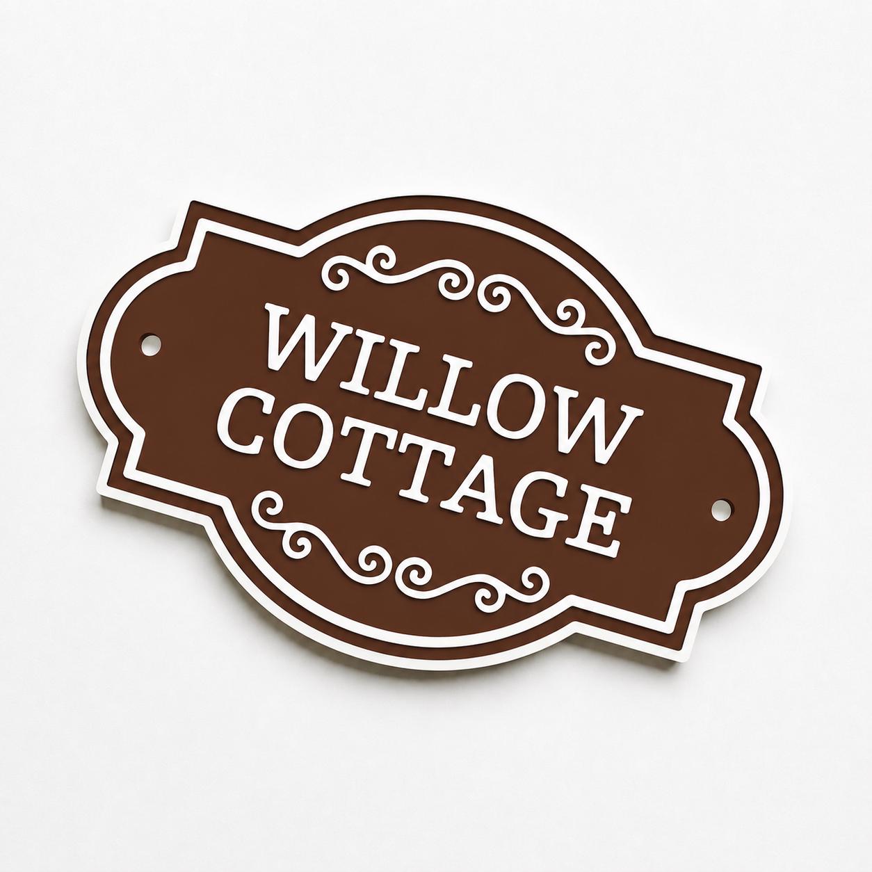 Personalised Text Sign Custom House Name Plaque Garden Wall Plate Memorial Bench