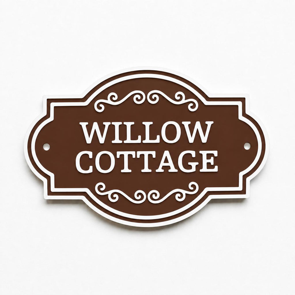Personalised Text Sign Custom House Name Plaque Garden Wall Plate Memorial Bench