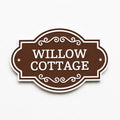Personalised Text Sign Custom House Name Plaque Garden Wall Plate Memorial Bench