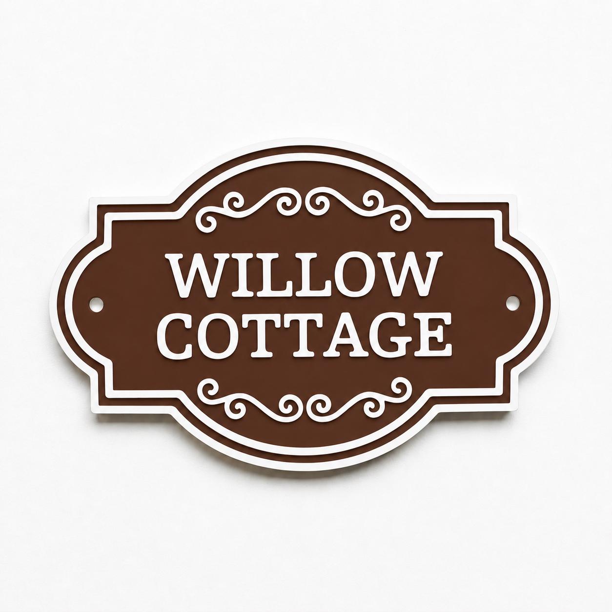 Personalised Text Sign Custom House Name Plaque Garden Wall Plate Memorial Bench