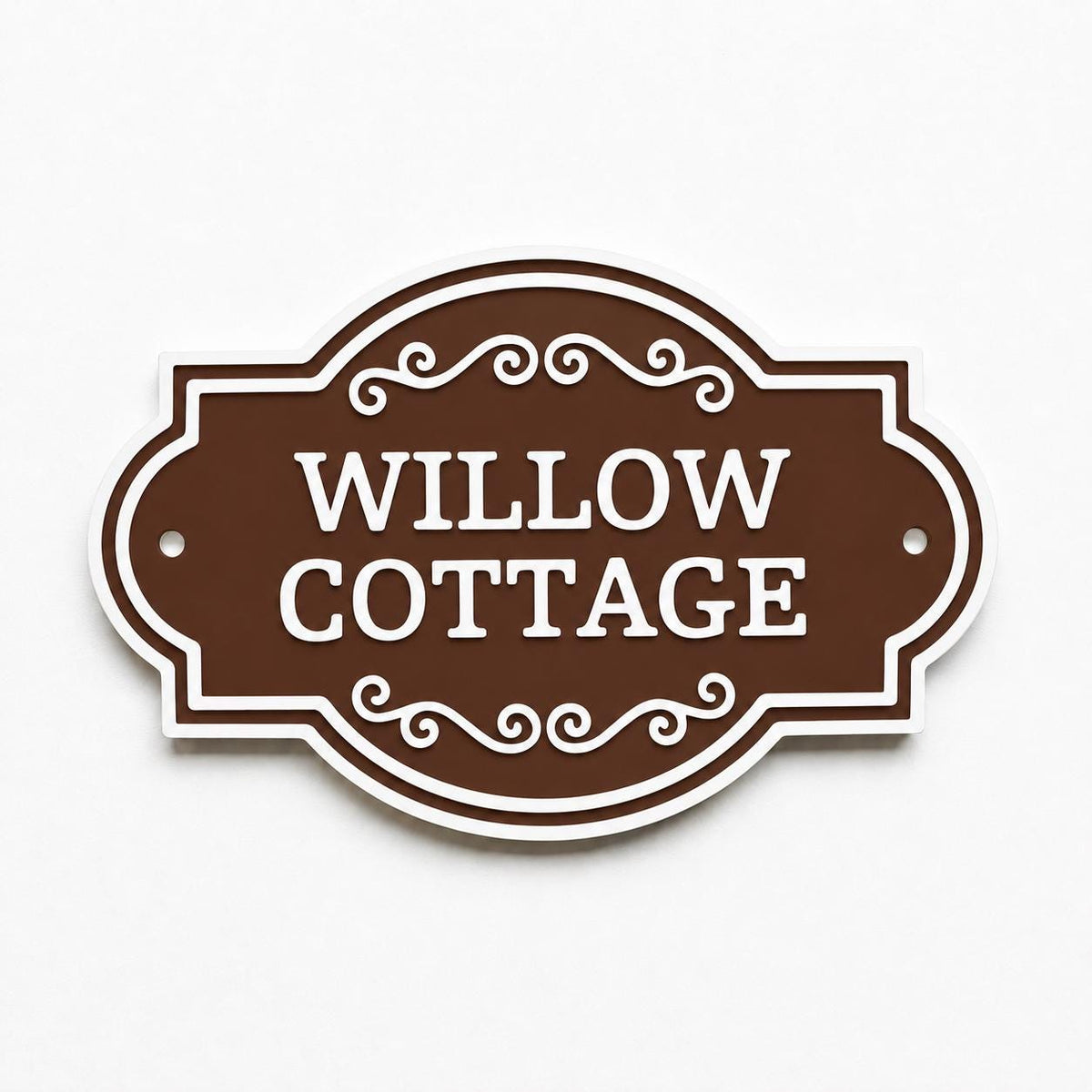 Personalised Text Sign Custom House Name Plaque Garden Wall Plate Memorial Bench