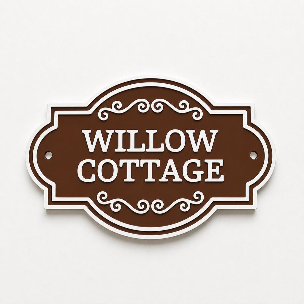 Personalised Text Sign Custom House Name Plaque Garden Wall Plate Memorial Bench
