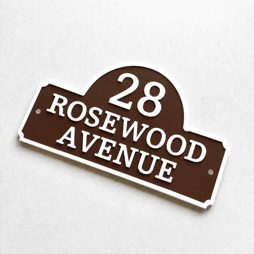 Personalised House Number Sign Custom Street Name Text Plaque Garden Wall Plate