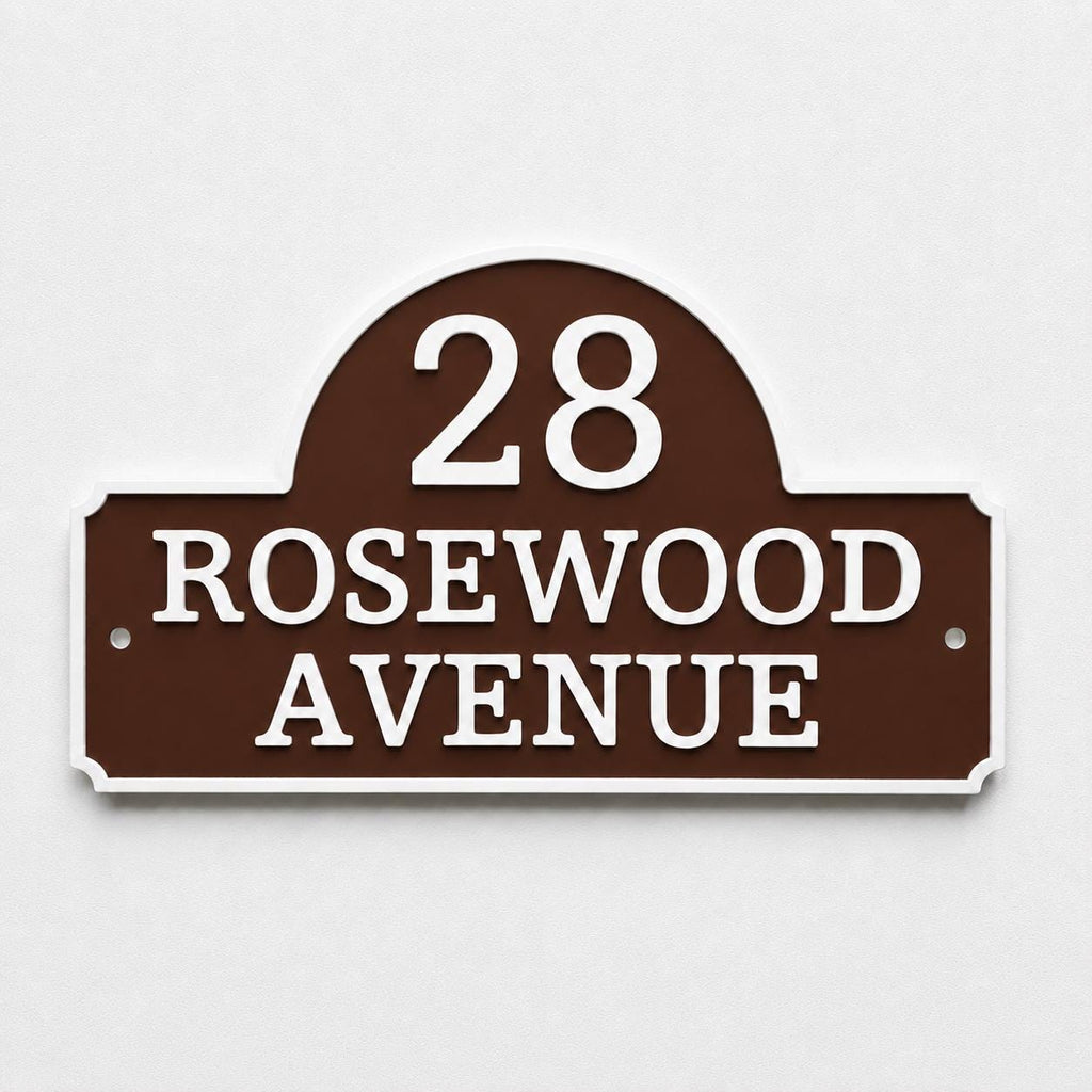 Personalised House Number Sign Custom Street Name Text Plaque Garden Wall Plate
