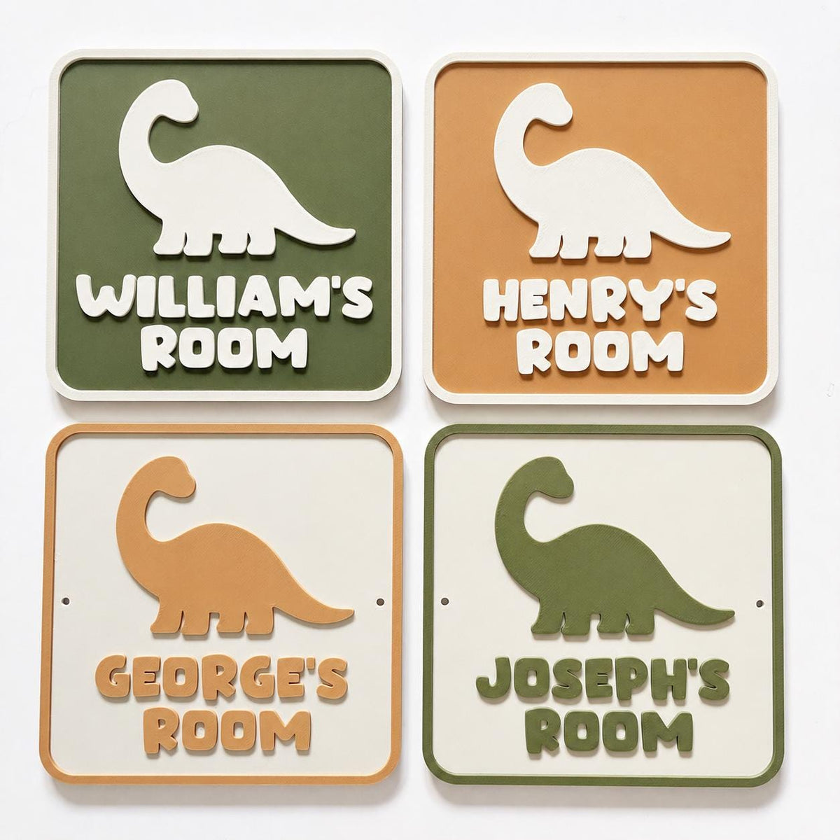 Personalised Dinosaur Bedroom Door Sign – Custom Kids Name Room Decoration Plate