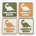Personalised Dinosaur Bedroom Door Sign – Custom Kids Name Room Decoration Plate